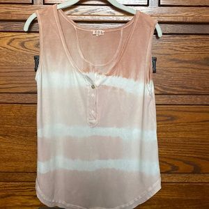 POL size Small Pink and white tide dyed tank top